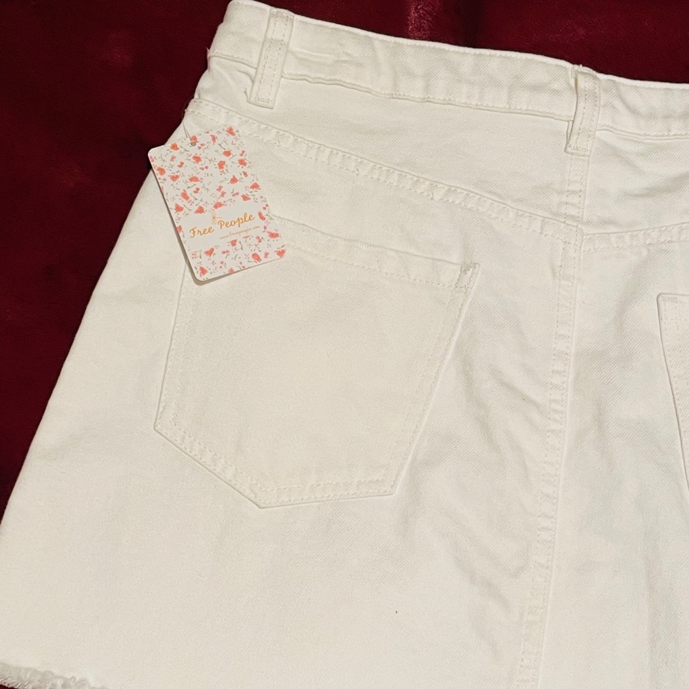Free People white denim mini skirt - Picture 12 of 12